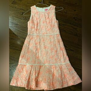 Lilly Pulitzer orange floral print dress